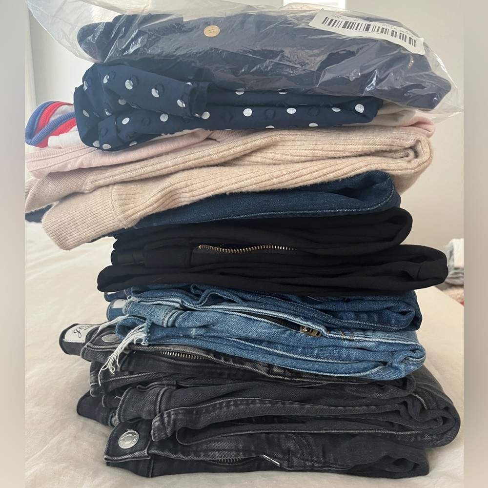 J Crew clothing bundle! Pants, jeans, skirt and tops!